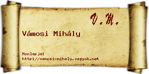 Vámosi Mihály névjegykártya